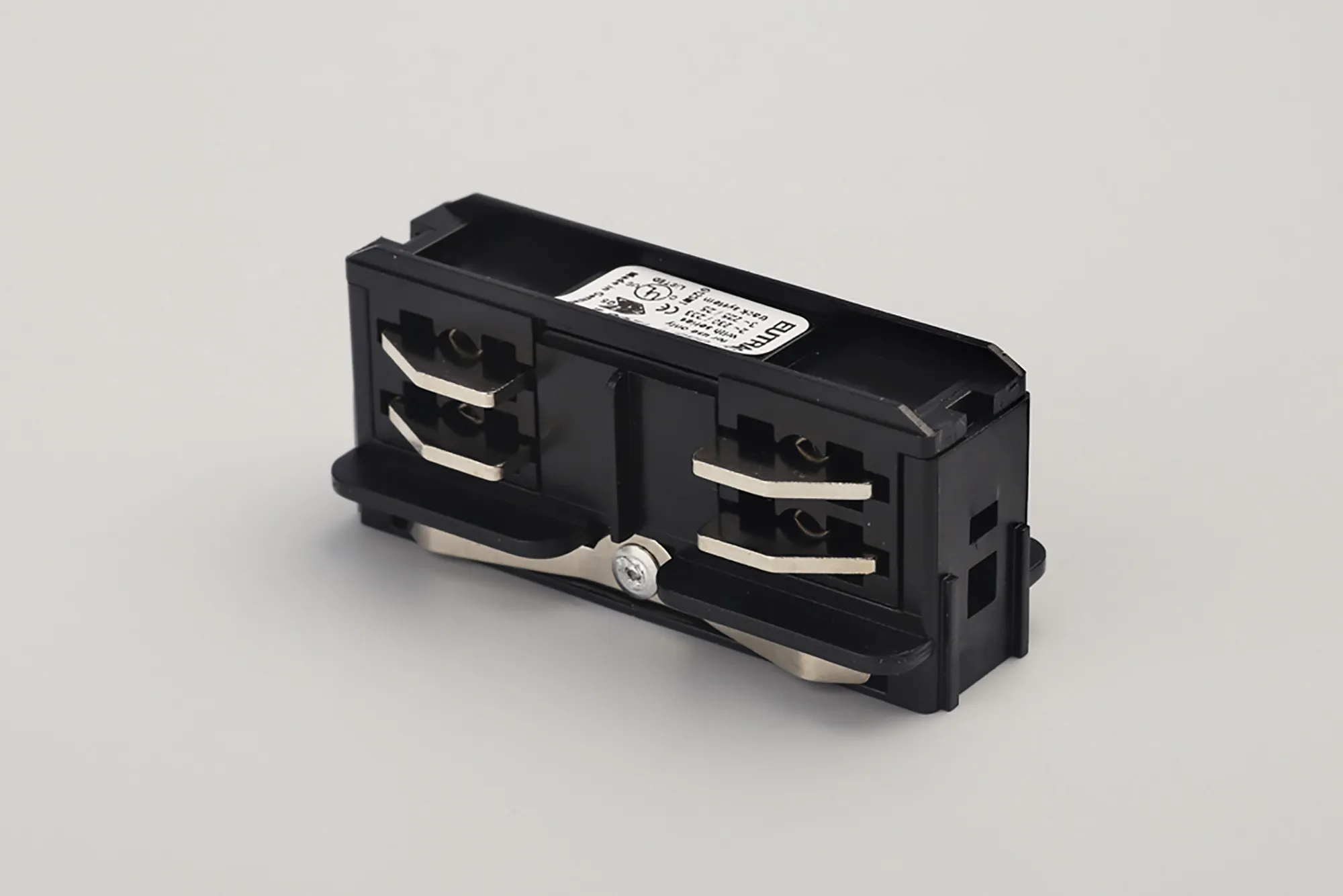 Electrical Straight Coupler 3 Circuit Surface Mounted Track 555 1 1206 2  Eutrac 3 Circuit Surface-Black